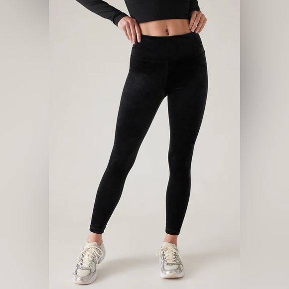 ATHLETA Elation Black Velvet Tight - Picture 3 of 12